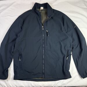 Nike Fit Therma Jacket Mens XL Thick Warm Full Zip Soft Shell Fleece Warm Logo